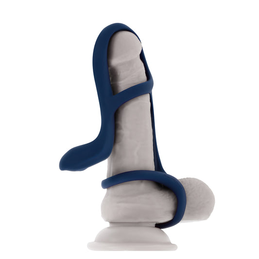 Big Time Rechargeable Silicone Vibrating Penis Extension – Enhances Size and Sensation