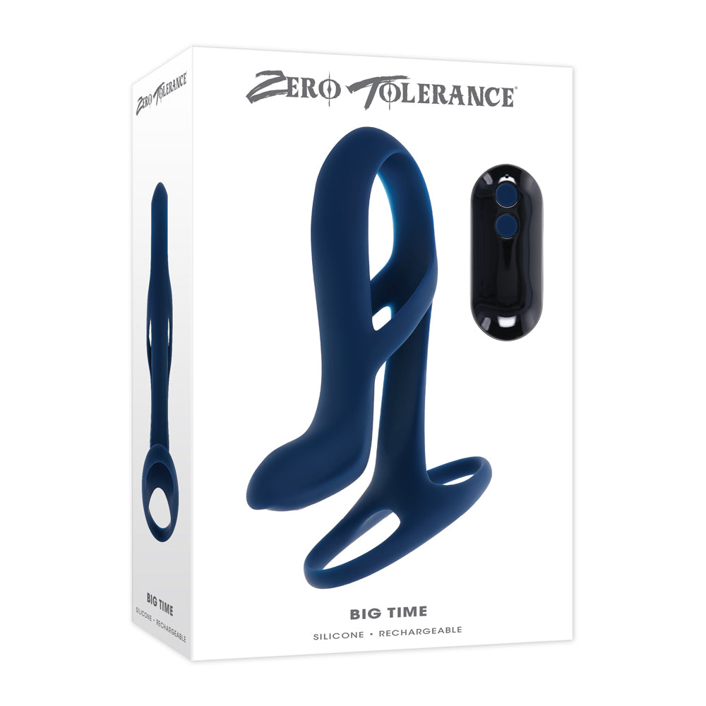 Big Time Rechargeable Silicone Vibrating Penis Extension – Enhances Size and Sensation