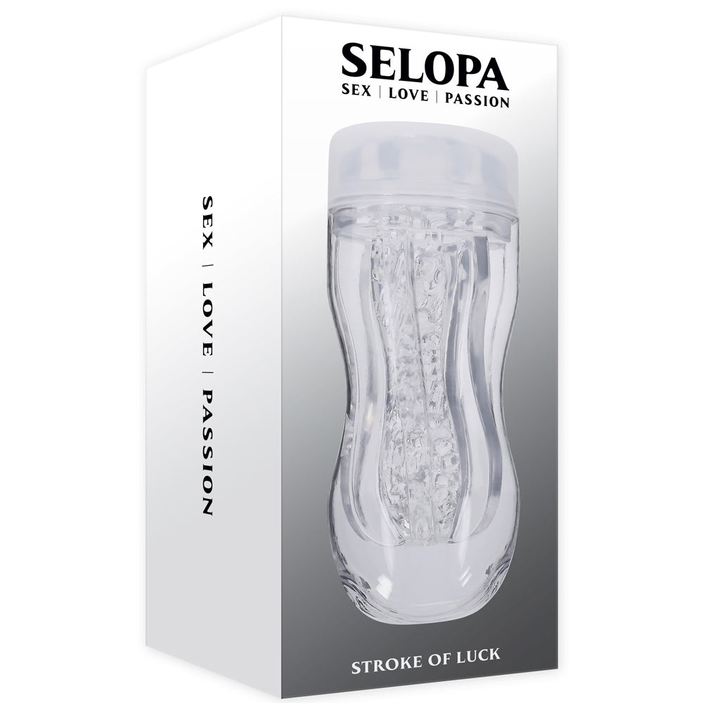 Stroke of Luck Stroker – Textured Male Masturbator Sleeve for Enhanced Sensation