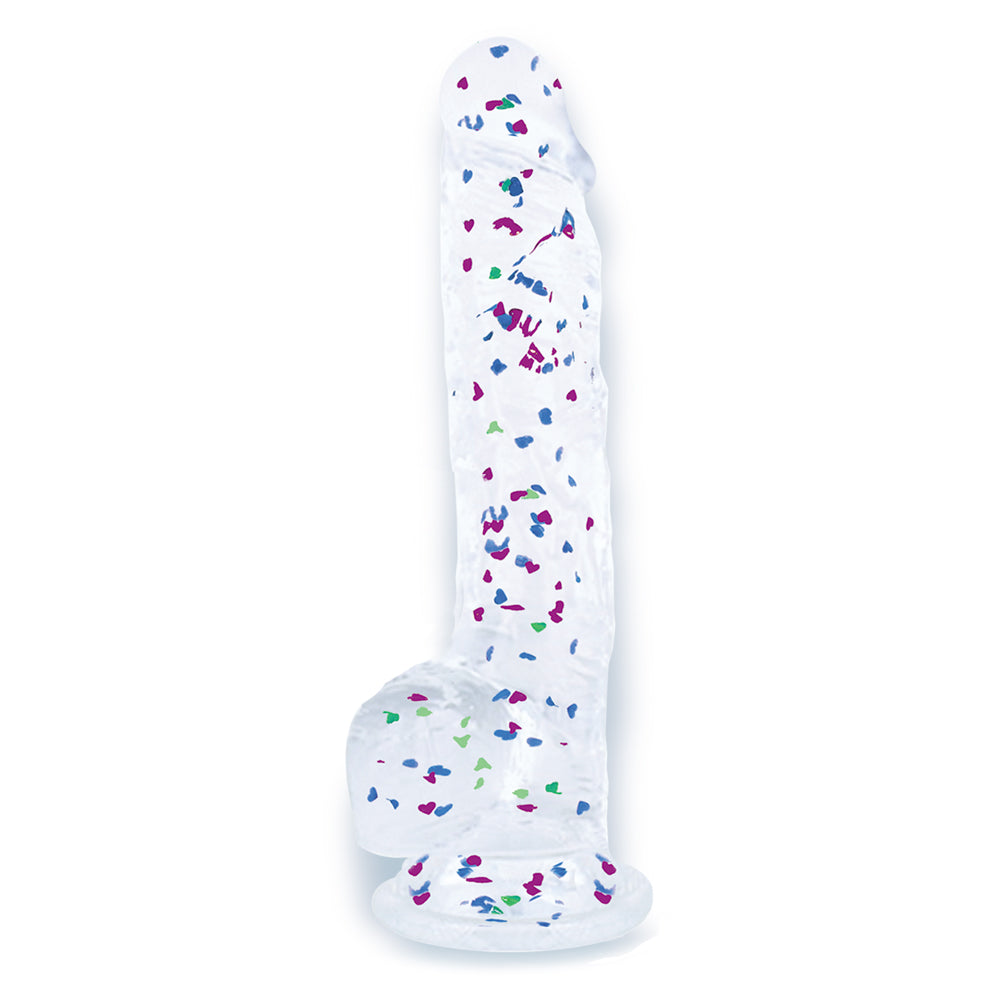 Glittergasm 8" Blue Green Purple Dildo