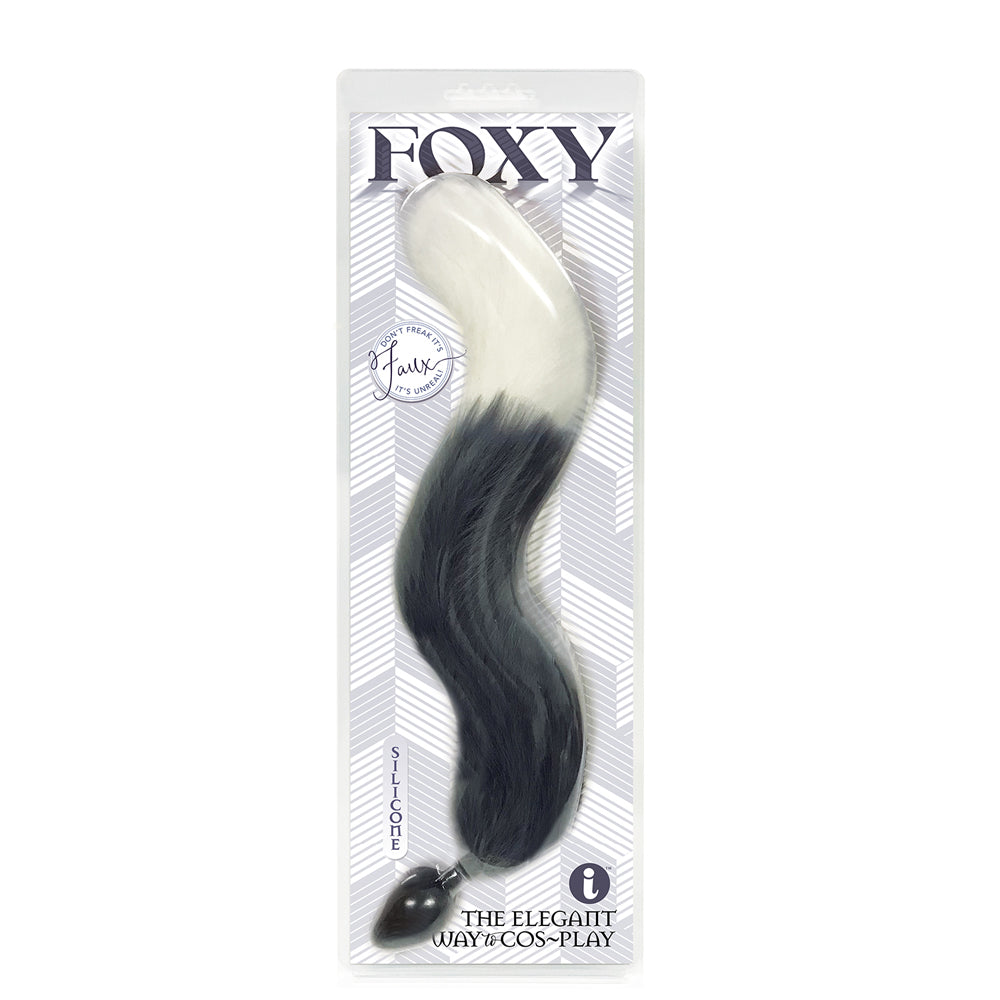 Silicone Fox Tail Butt Plug - Silver Anal Sex Toy