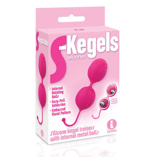 The 9's S-Kegels Silicone Kegel Balls – Pink – Pelvic Floor Exercise