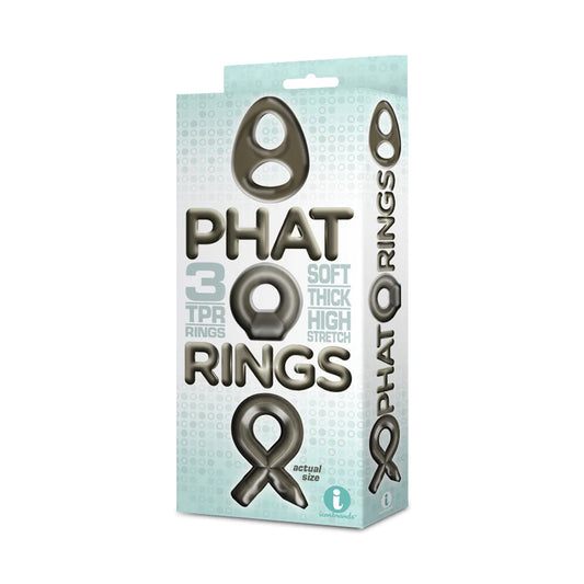 The 9's Phat Rings Smoke 2-Chunky Cock Rings – 2-Pack