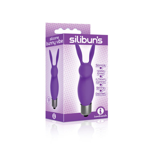 The 9's Silibuns Silicone Bunny Bullet Purple