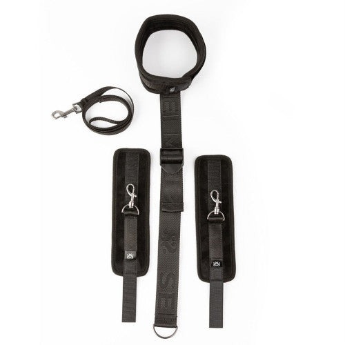 Sei Mio Neck Firmly In Check Restraint Kit – Adjustable BDSM Collar and Restraints for Sensory Play