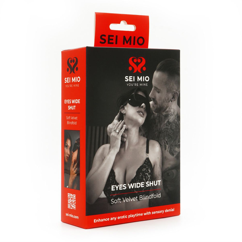 Sei Mio Eyes Wide Shut Blindfold – Soft, Adjustable Blindfold for Sensory Play