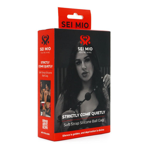 Sei Mio Strictly Come Quietly Ball Gag – Soft Strap Silicone Design for Comfortable Restraint