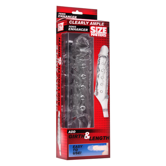 Size Matters Ample Penis Sleeve – Clear Sheath Enhancer for Enhanced Stimulation