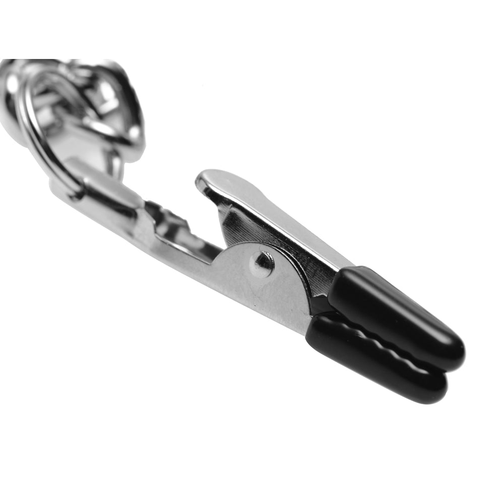 Master Series Collar, Nipple Clamps, and Clit Clamp Set – BDSM Bondage Kit