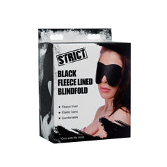 Strict Black Fleece Lined Blindfold
