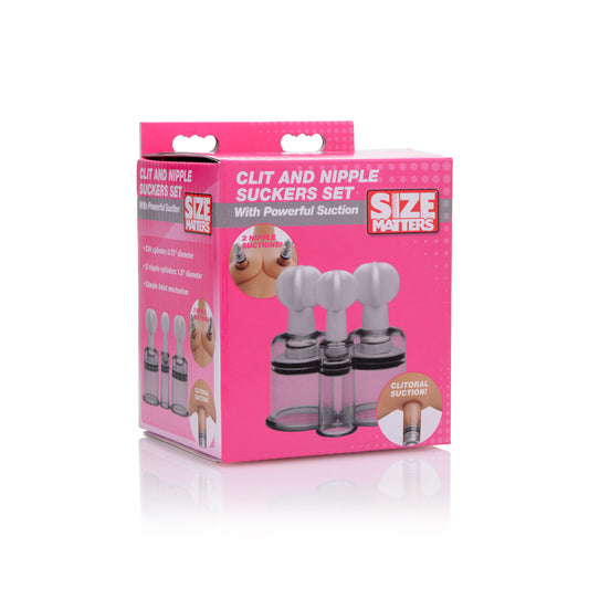 Size Matters Clitoral and Nipple Suction Set – Silicone Vacuum Toys for Women