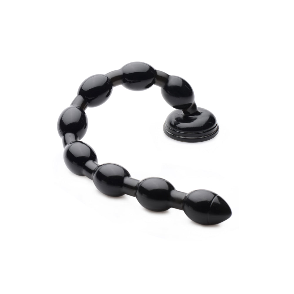 19-Inch Beaded Anal Beads — Flexible Silicone, Waterproof, Phthalate-Free