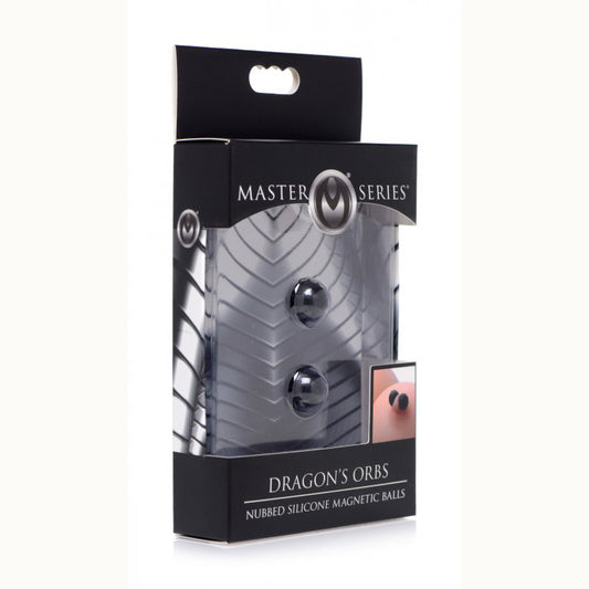Master Series Dragon's Orbs Nubbed Silicone Magnetic Balls - Silicone Kegel Balls for Pelvic Floor Exercise