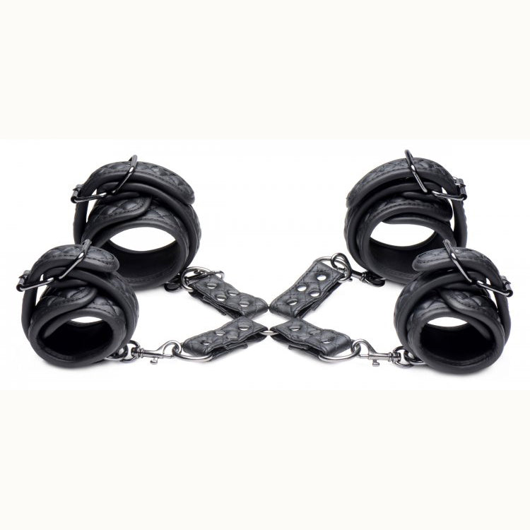 Master Series Concede Wrist And Ankle Restraint Set With Bonus Hog-Tie Adaptor