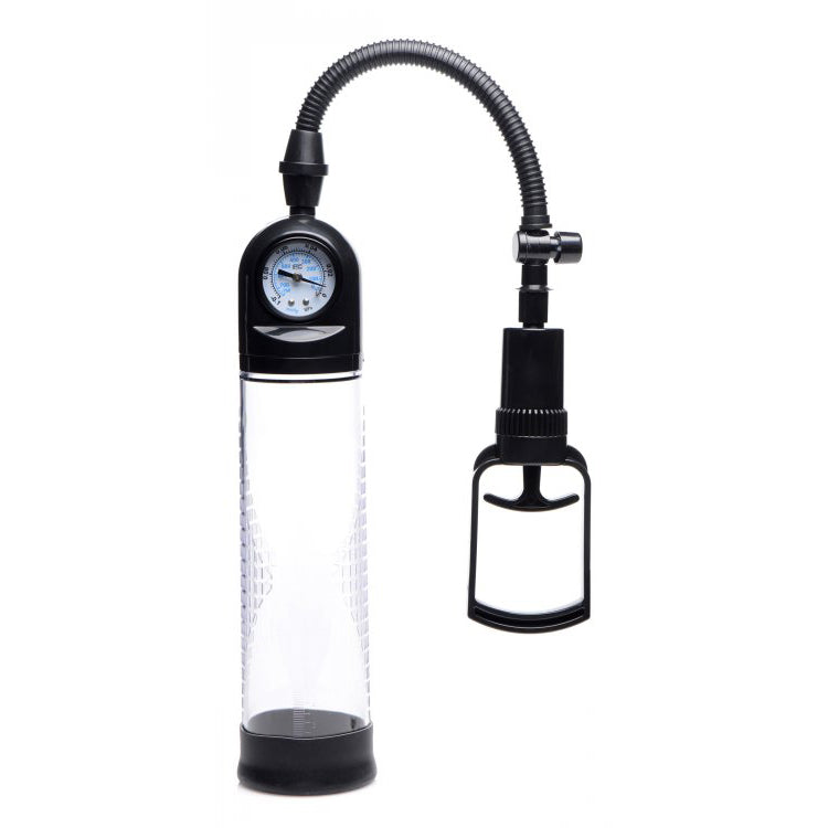 Size Matters Trigger Penis Pump with Gauge – Vacuum Erection Pump for Men