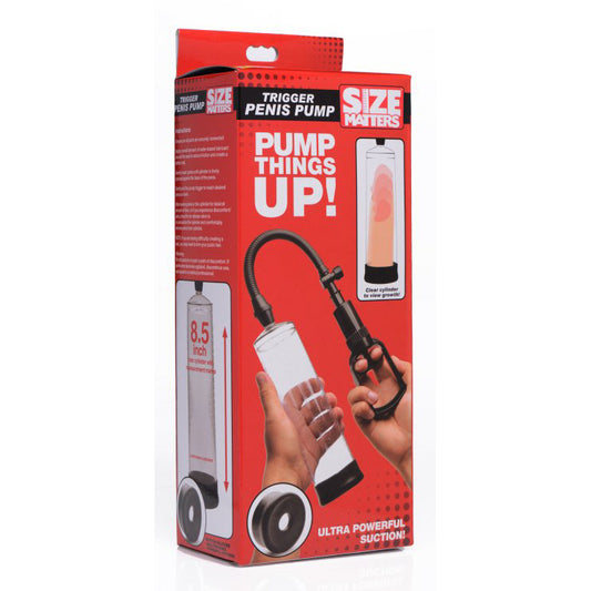 Size Matters Trigger Penis Pump – Premium Vacuum Penis Pump for Stronger Erections