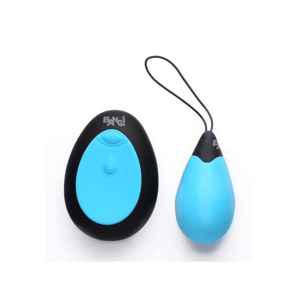 Bang! 10X Vibrating Silicone Egg With Remote Control Blue