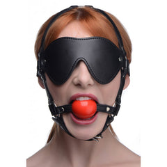 Strict Blindfold Harness W/ Ball Gag