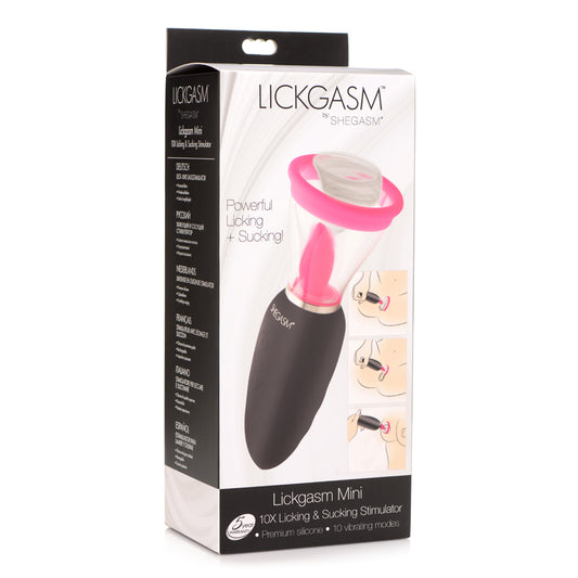 Lickgasm Mini 10x Silicone Licking and Suction Stimulator – Compact Oral Stimulation Device
