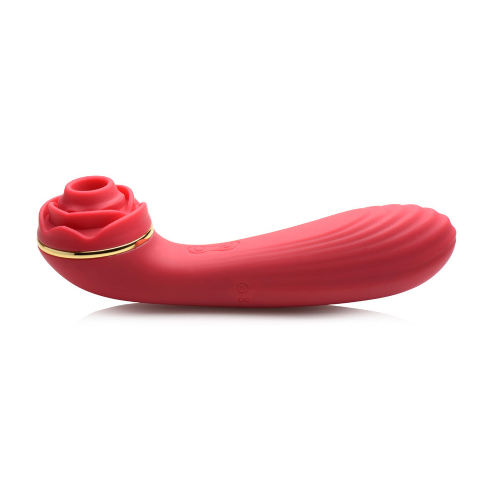 Bloomgasm Passion Petals Silicone Suction Rose Vibrator 10x Red