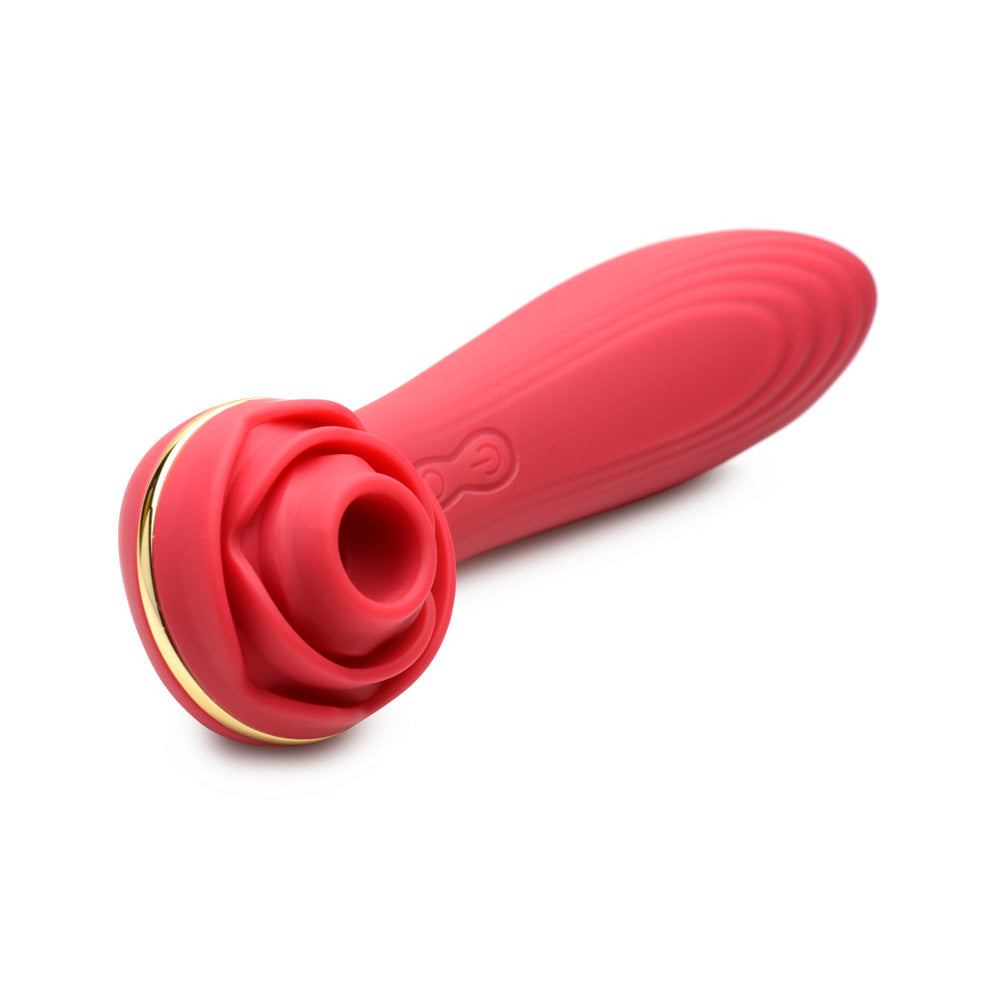 Bloomgasm Passion Petals Silicone Suction Rose Vibrator 10x Red