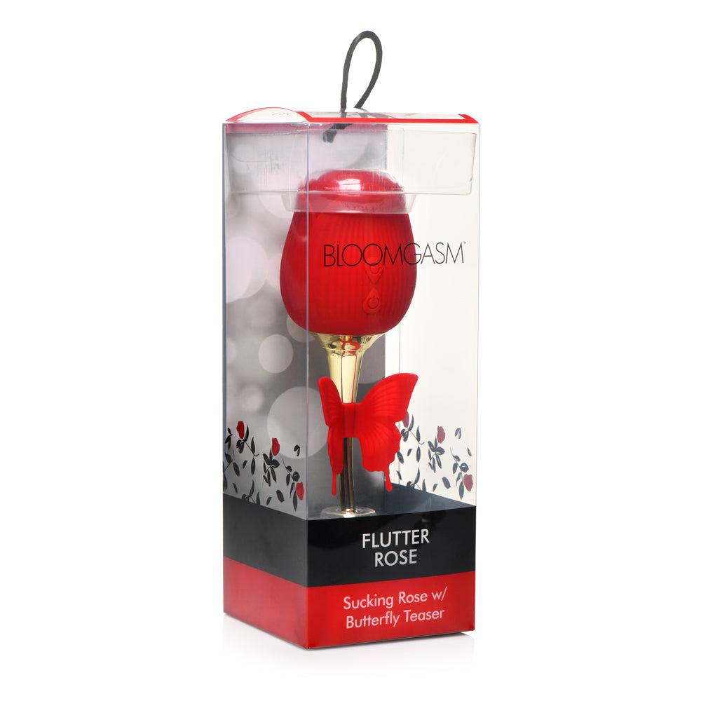 Bloomgasm Sucking Rose & Vibrating Butterfly Teaser – Dual-Action Clitoral Stimulator for Couples