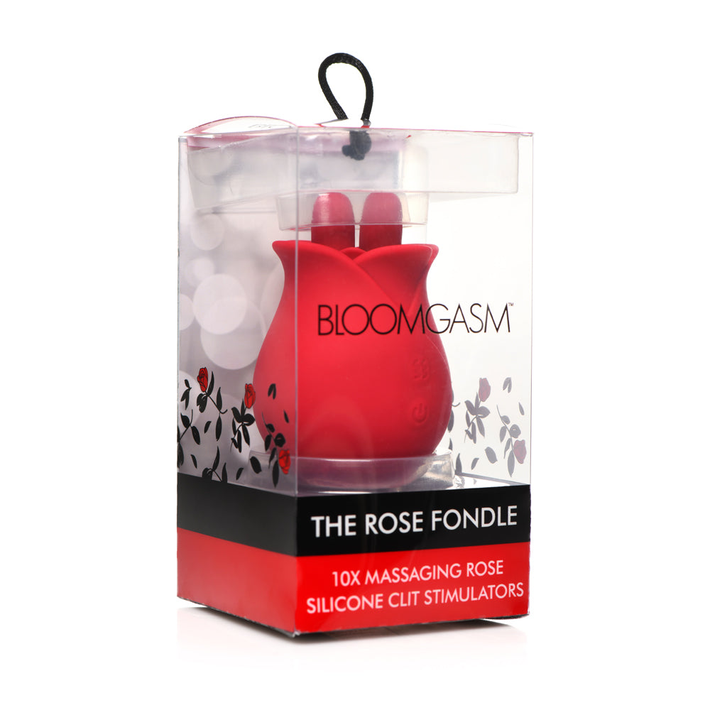 Bloomgasm Rose Fondle 10X Massaging Rose Silicone Clit Stimulators