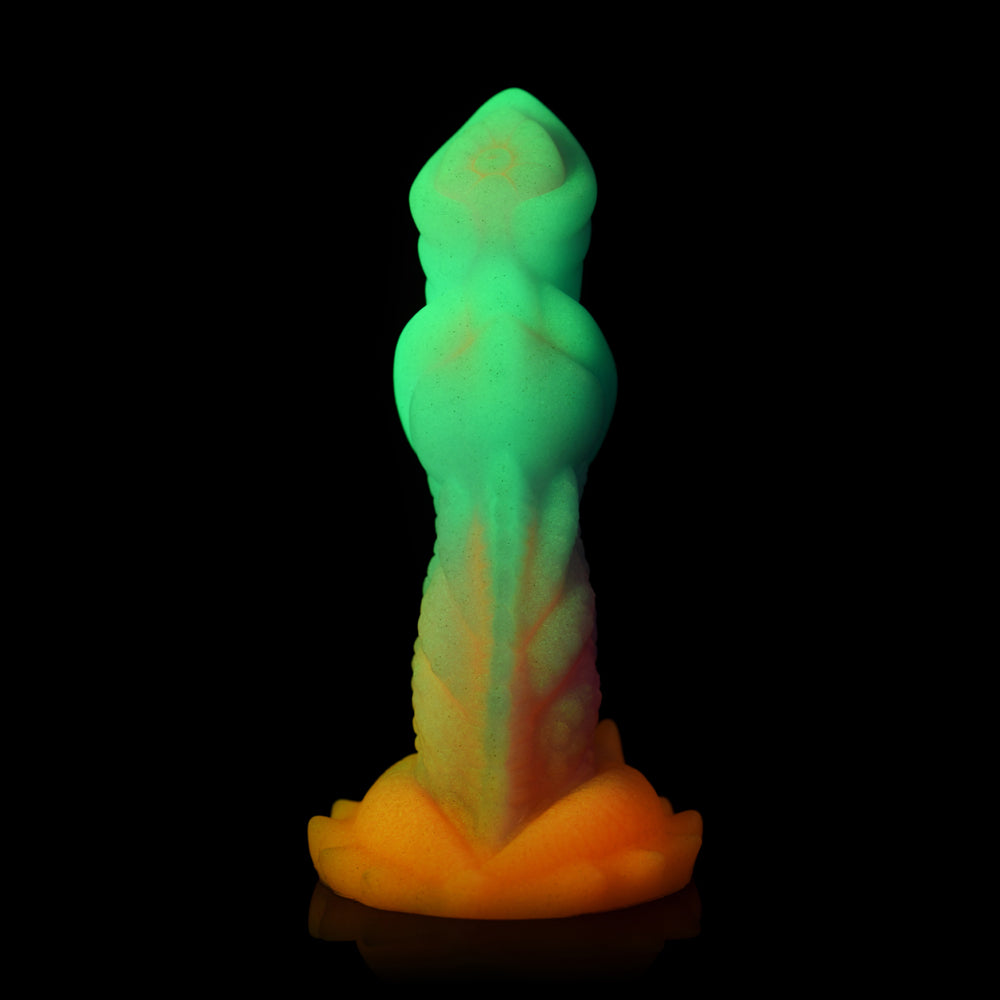 Aqua-Cock Glow-In-The-Dark Silicone Dildo by Creature Cocks