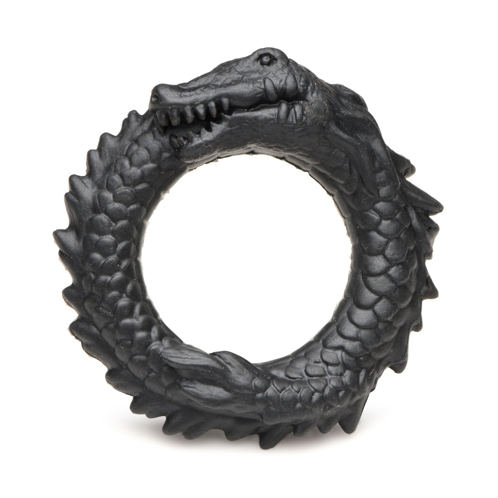 Creature Cocks Black Caiman Silicone Cock Ring for Men