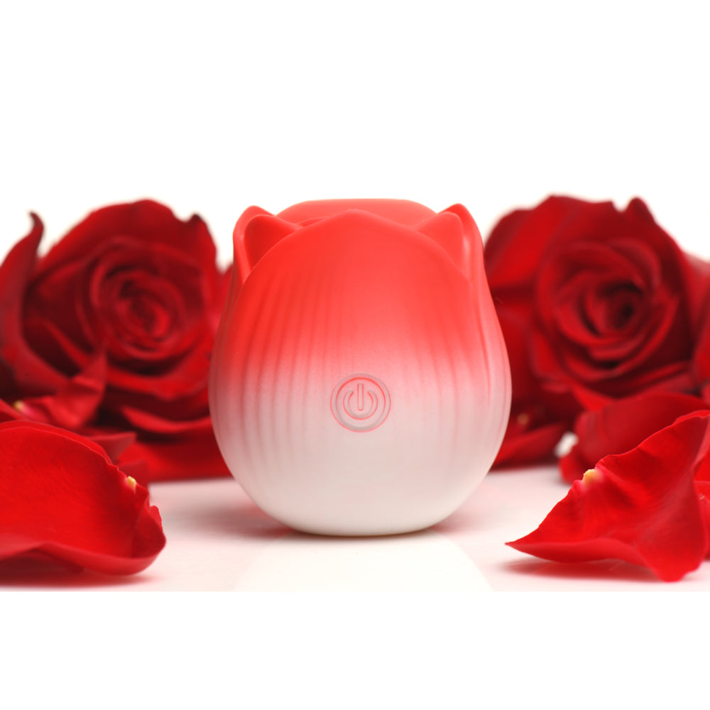 Bloomgasm Pulsing Petals Throbbing Rose Stimulator – Red Vibrating Rose Toy