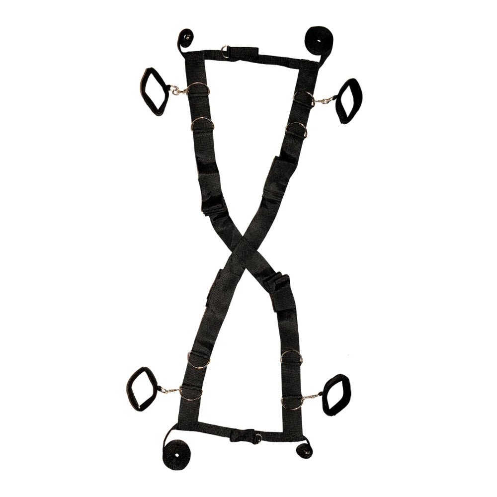 The One Bed Restraint Kit – Adjustable Under-Bed Bondage System for Full-Body Restraint Play