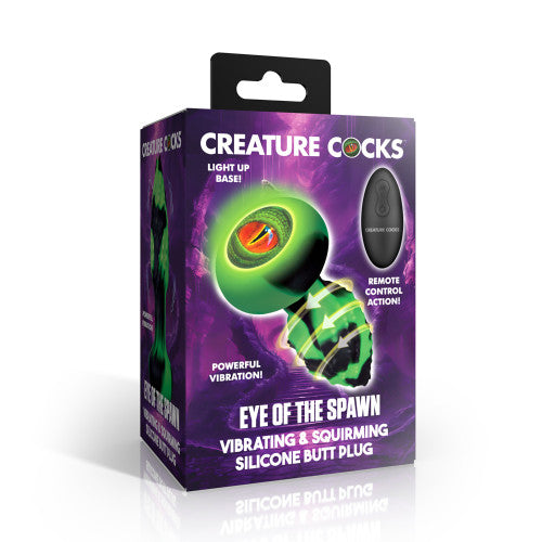 Creature Cocks Eye of the Spawn – Vibrating & Squirming Silicone Butt Plug