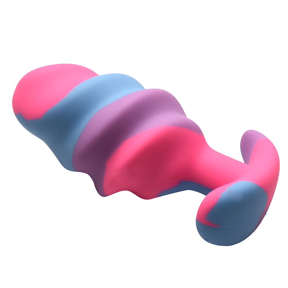 Creature Cocks Unicorn Swirl Silicone Butt Plug Large