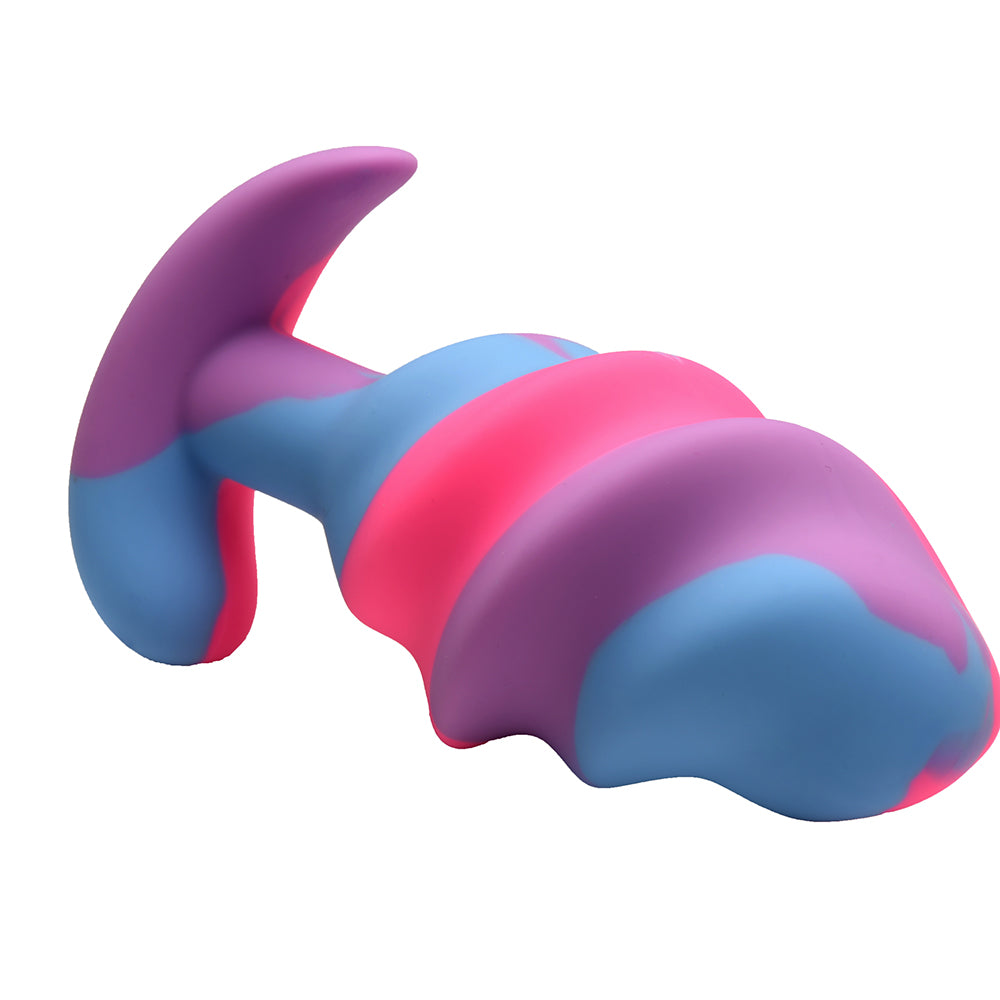 Creature Cocks Unicorn Swirl Silicone Butt Plug Large