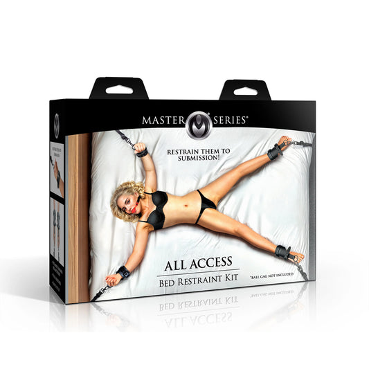 Master Series All-Access Bed Restraint Kit - Bondage Restraints for Bed