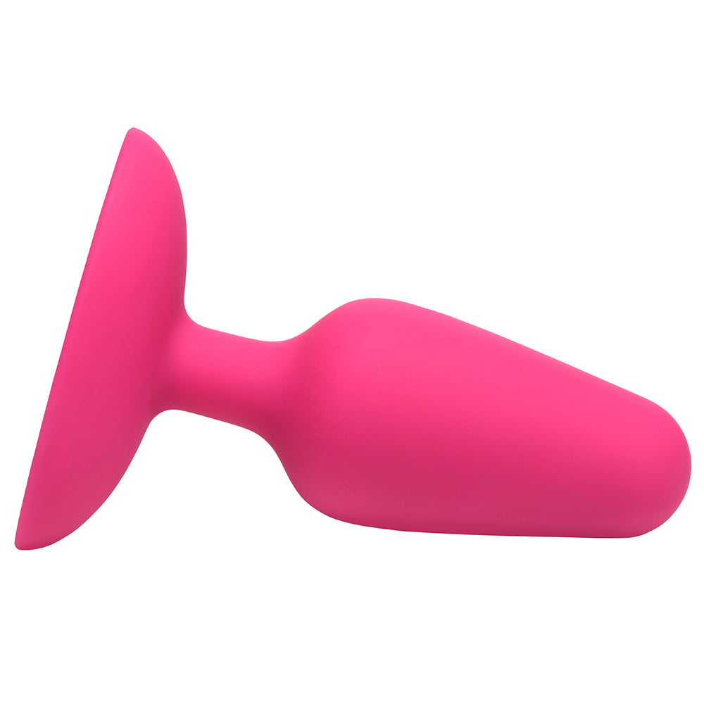 Bang! Flexible Vibrating Silicone Butt Plug Pink