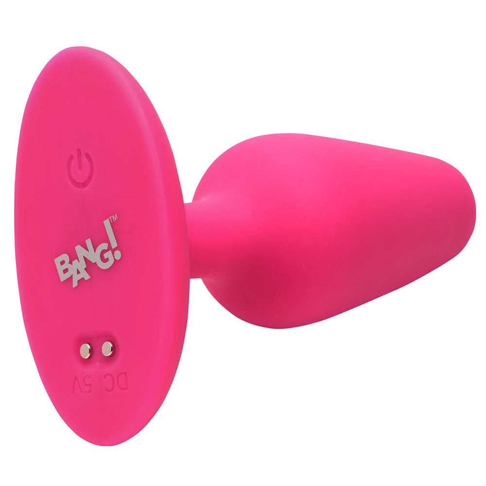 Bang! Flexible Vibrating Silicone Butt Plug Pink