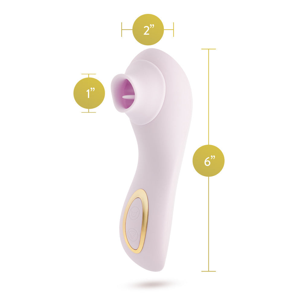 Delice Fleur Clitoral, Fluttering & Suction Personal Massager Barely Purple
