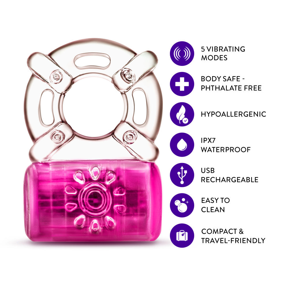 Play With Me Pleaser Rechargeable C-Ring Pink