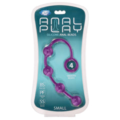 Cloud 9 Silicone Anal Beads – Small Plum, Body-Safe