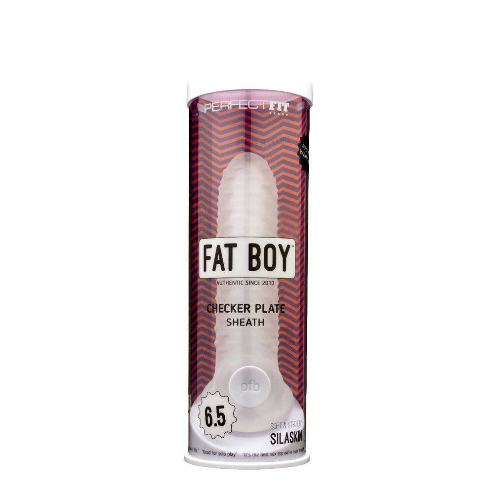 Fat Boy Checker Plate Sheath - 6.5-Inch Clear