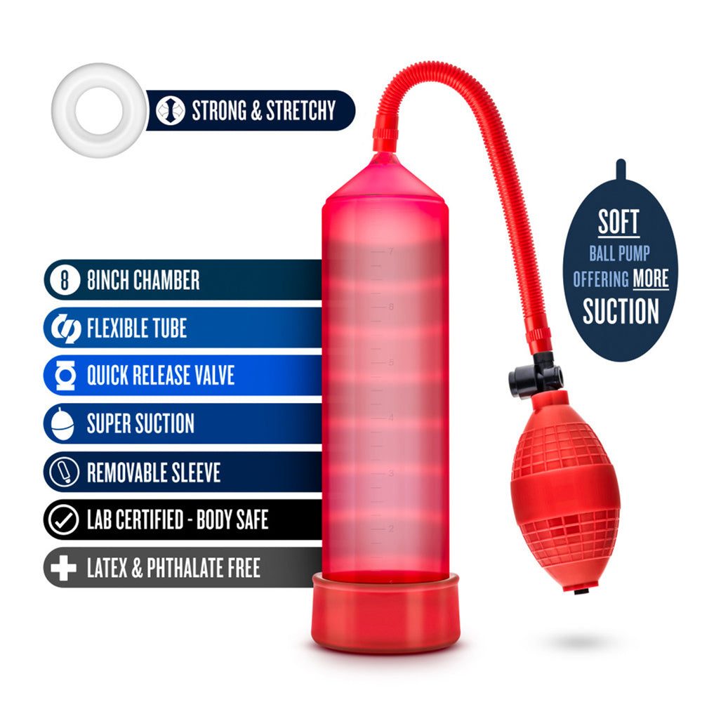 Performance Vx101 Red Male Enhancement Pump – Vacuum Penile Pump for Improved Erections
