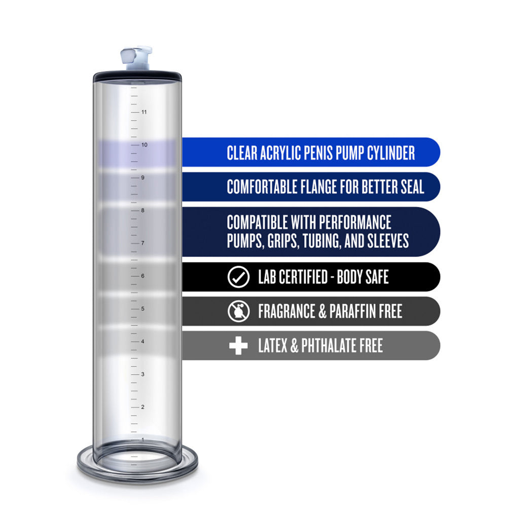 Performance 12 in x 2.5 in Penis Pump Cylinder - Clear