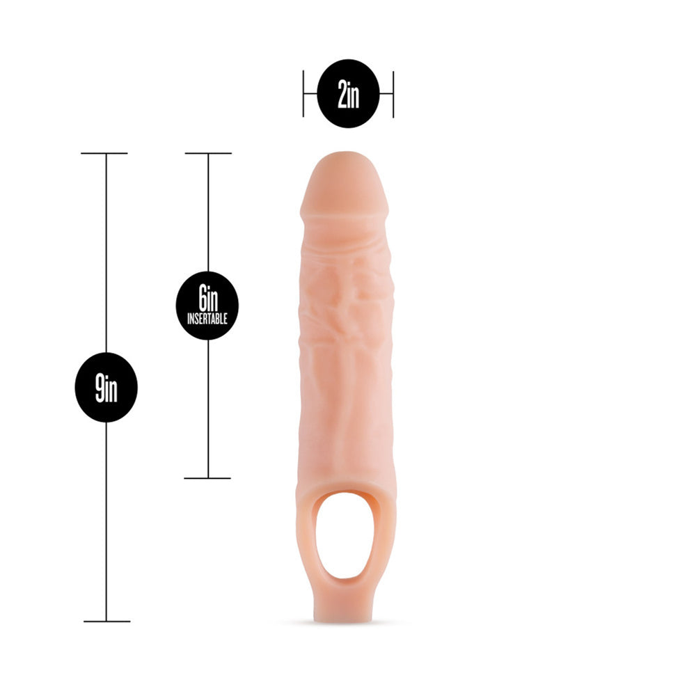 Performance Plus 9" Silicone Cock Sheath Penis Extender Vanilla