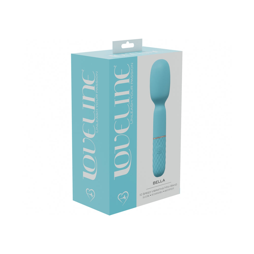 Bella 10 Speed Vibrating Mini-Wand Silicon Rechargeable Waterproof Blue