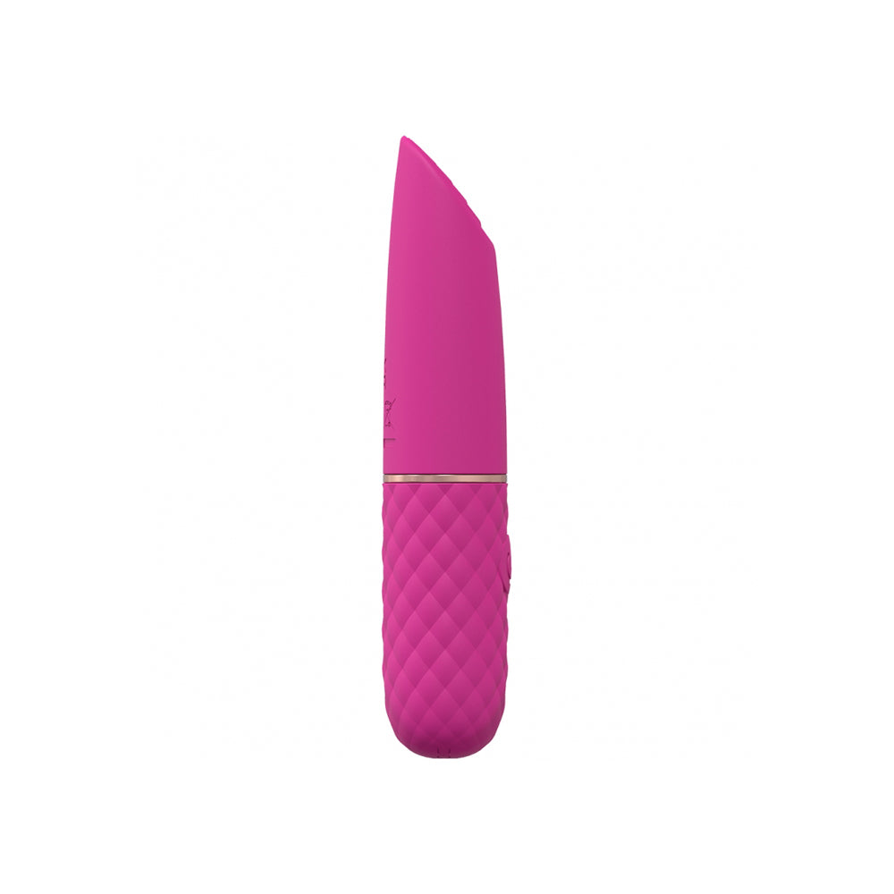 Beso 10 Speed Vibrating Mini-Lipstick Silicone Rechargeable Waterproof Pink