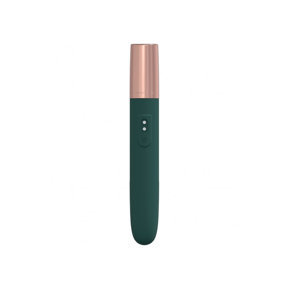 The Traveler 10 Speed Travel Vibe Silicone Rechargeable Waterproof Forest Green