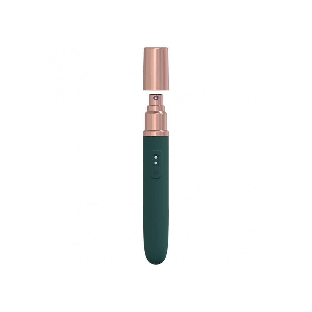 The Traveler 10 Speed Travel Vibe Silicone Rechargeable Waterproof Forest Green