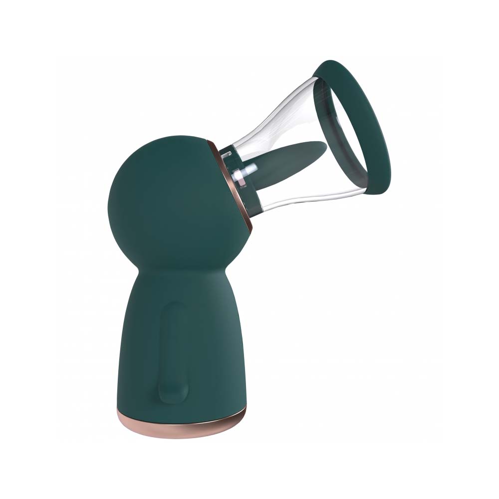 Pumped Enhance Automatic 13-Speed Silicone Rechargeable Vulva and Breast Pump – Forest Green