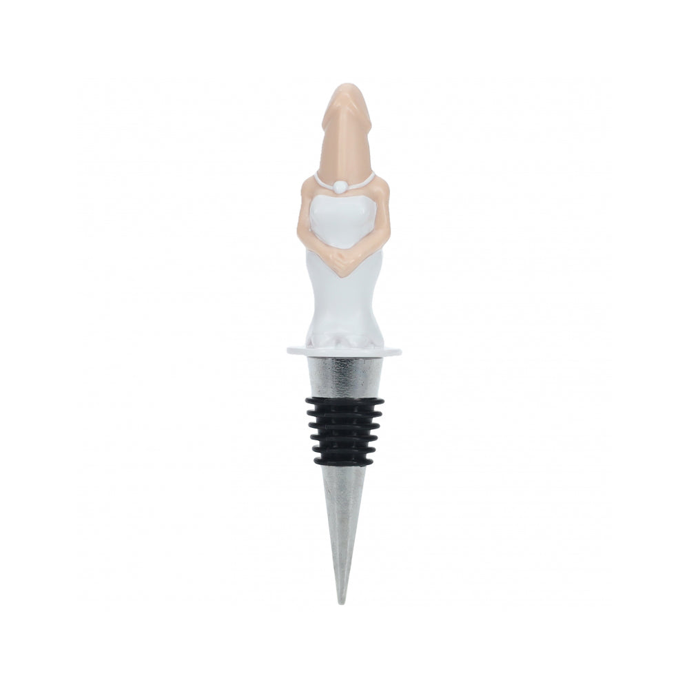 Dickheads Bride Bottle Stopper – Flesh-Tone Silicone Novelty Bar Accessory